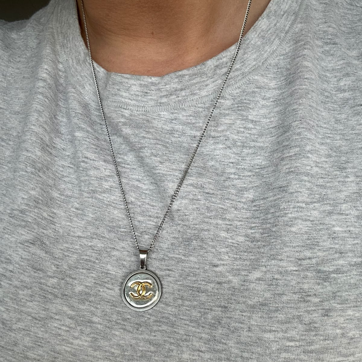 Chanel silver/gold 16 mm